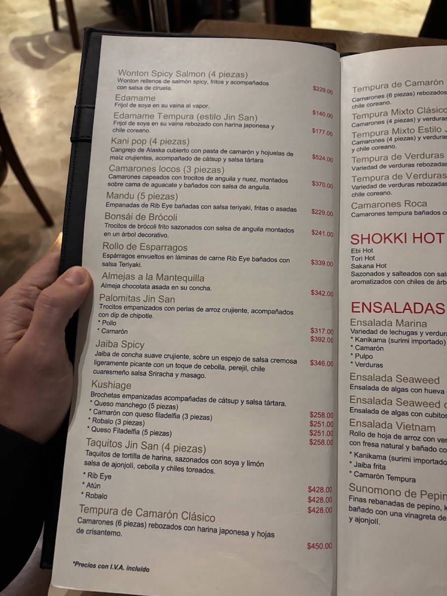 Jin San Menu - Image 3