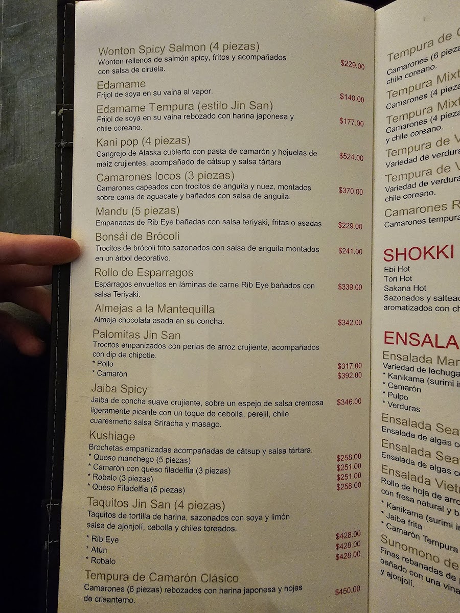 Jin San Menu - Image 4