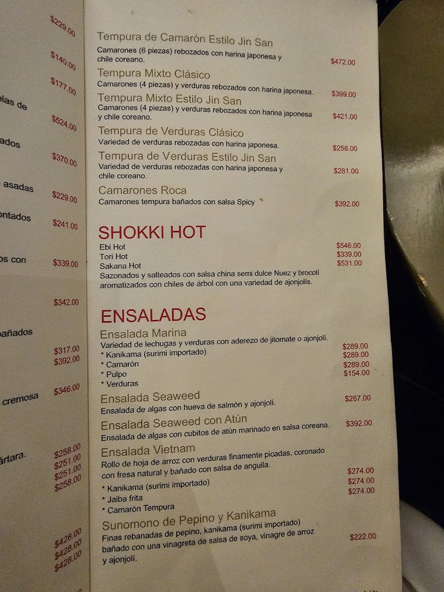 Jin San Menu - Image 5